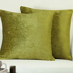 GM Green 2 Pieces Ethnic Motifs Square Cushion Covers-image-26