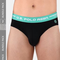U.S. Polo Assn. Men Logo Pack Of 2 Printed Detail Waistband  IYAH Briefs-image-57