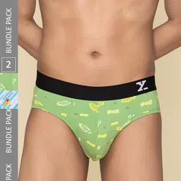 XYXX Pack of 2 Mid-Rise Typography Printed Anti Microbial Cotton Briefs XYBRF2PCKN682-picture-44