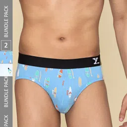 XYXX Pack of 2 Mid-Rise Conversational Printed Anti Microbial Cotton Briefs XYBRF2PCKN690-picture-32
