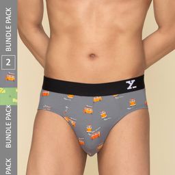 XYXX Pack Of 2 Printed Combed Anti-bacterial Cotton Basic Briefs XYBRF2PCKN684-picture-11