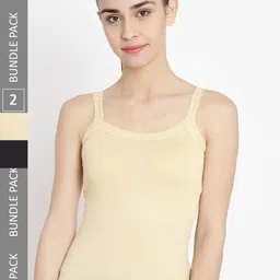 Leading Lady Pack Of 2 Pure Cotton Camisoles-image-23