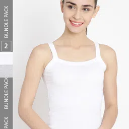 Leading Lady Women Pack Of 2 Pure Cotton Camisoles-image-86