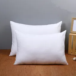 Emerald Swiss Dot Set Of 2 White fabric Sleeping Pillows-36