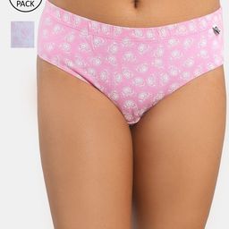 Wear Equal Organic Pink & White Pack of 2 Hipster Briefs 002/BA/Pink-White/AOP-Pink-White-image-54