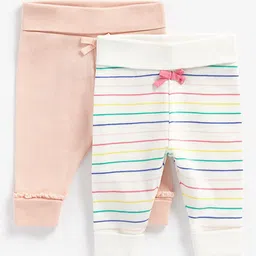 mothercare Infants Set Of 2 Striped Pure Cotton Joggers-11