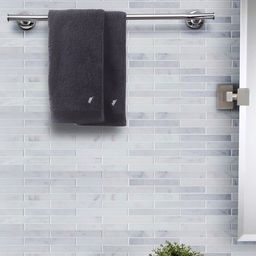 MASPAR Set Of 2 Black Solid 550 GSM Cotton Super Absorbent Hand Towel-picture-1