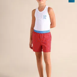 U.S. Polo Assn. Kids Pack Of 2 Printed Pure Cotton Boxers EKX01-RB0-P2-image-9