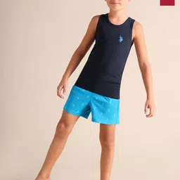 U.S. Polo Assn. Kids Boys Pack Of 2 Pure Cotton Basic Innervest-image-13