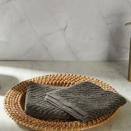 Fabindia Grey 2 Pieces Textured Cotton Face Towel-image-41