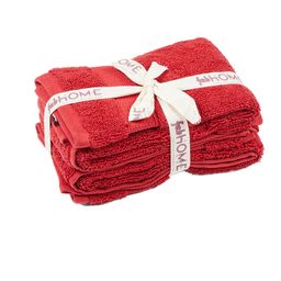 Fabindia Red 2 Pieces Amaya Cotton Face Towels-17