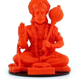 SSS SCULPTURE Orange Coloured Hanuman Idol-picture-36