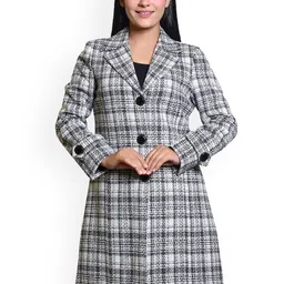 Hallinton Checked Notched Lapel Collar Single-Breasted Overcoat-picture-20