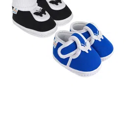 NESKA MODA Newborn Pack of 2 Pair 3 To 12 Months Unisex Baby Cotton Butterfly Soft Shoe Booties-22