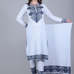 MONTREX Women Ethnic Motifs Regular Kurta with Trousers & With Dupatta-image-87