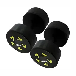 HackerX 2-Pcs Rubber Dumbbells - 10 kg Each image 1