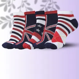 MJE Men Pack Of 5 Patterned Ankle Length Socks-image-87