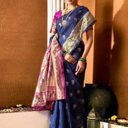 KALINI Woven Design Silk Blend Banarasi Saree-image-92