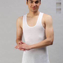 Viveagham Men Pack of 4 Scoop Neck Basic Vests-image-35