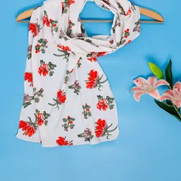 Jewelz Women Floral Printed Linen Stole-43