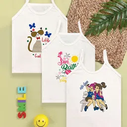 Mega style Girls Pack Of 3 Assorted Camisoles-46