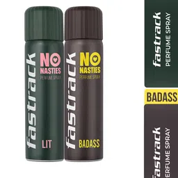 Fastrack Men Set of Lit & BadassNo Nasties Perfume Spray - 135 ml Each image 3