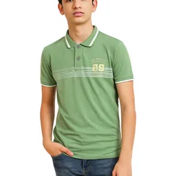 TotzTouch Boys Sea Green Printed Polo Collar T-shirt-picture-17