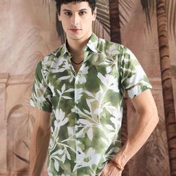 Sangria Printed Classic Holiday Shirt-image-74
