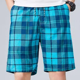 StyleCast x Revolte Men Checked Regular Fit Cotton Shorts-picture-24