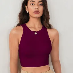 BAESD Women Ribbed Sleeveless Tank Crop Top-picture-38