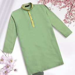 Sanwara Boys Mandarin Collar Pure Cotton Straight Kurta-54