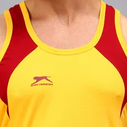 Shiv Naresh Pack Of 2 Rich Sleeveless Basic Innerwear Vests 208_Yellow/Maroon_Vest image 2
