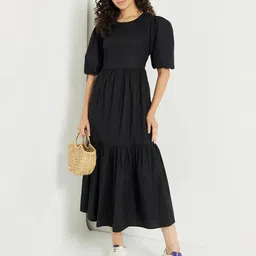 Jash Creation Applique Crepe Fit & Flare Maxi Dress-picture-38