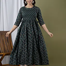 FEMARY Floral Print Maternity Maxi Dress-picture-14