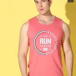 WOOSTRO Pack Of 2 Printed Combed Cotton Gym Vests -VWS26(RUN PEACH)(ALONE OLIVE)-image-88
