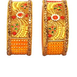 jtraditional Set Of 2 Stone-Studded Bangle-image-47