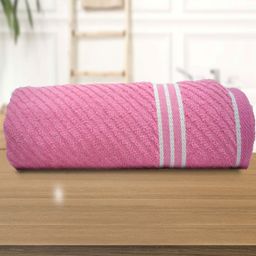 Aura Pink & White 1 Cotton 400 GSM Bath Towel-image-97