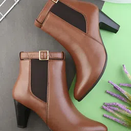 The Roadster Lifestyle Co Women Pointed Toe Kitten Heel Regular Boots-36
