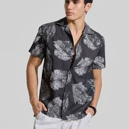 Snitch Men Smart Slim Fit Floral Opaque Printed Casual Shirt-picture-38