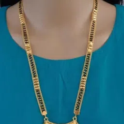 Ramdev Art Fashion Jwellery Brass Gold Plated Mangalsutra-picture-6