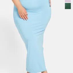 Curves By ZeroKaata Pack Of 3 Plus Size Assorted Saree Shapewear-picture-21
