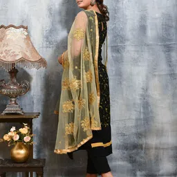 swatika Embroidered Dupatta With Thread Work image 3