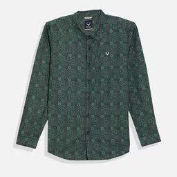 Allen Solly Junior Boys Spread Collar Ethnic Motifs Printed Cotton Slim Fit Casual Shirt-image-30