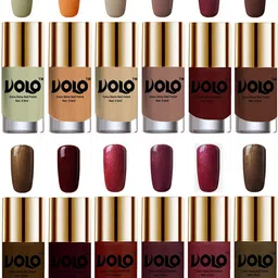 VOLO Set Of 12 Extra Shine Vibrant Shades Combo Nail Polish- 9.9ml Each- No-151-39