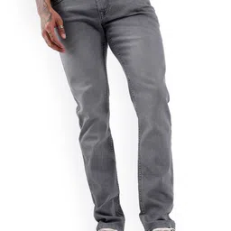 WROGN Men Comfort Slim Fit Low Distress Light Fade Jeans-picture-7