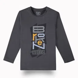 Gini and Jony Boys Typography Printed Round Neck Cotton T-shirt-image-31