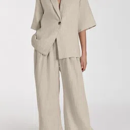 MIAKEE V-Neck Top With Palazzo Co-Ords-image-82