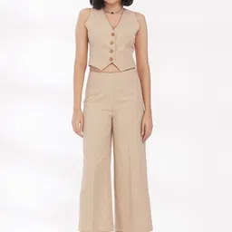 KAIN Women's Solid Co-Ord Set-image-79