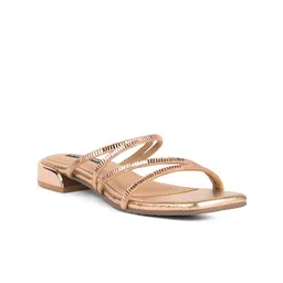 Bata Embellished Open toe Flats-69