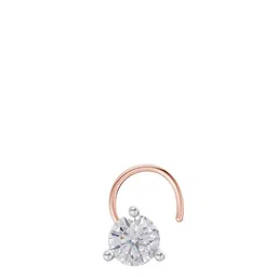 Sparkles Lab Grown Diamond 0.25 CtRound Shape 3 Prong Solitaire Diamond Nose Pin 14K-image-38